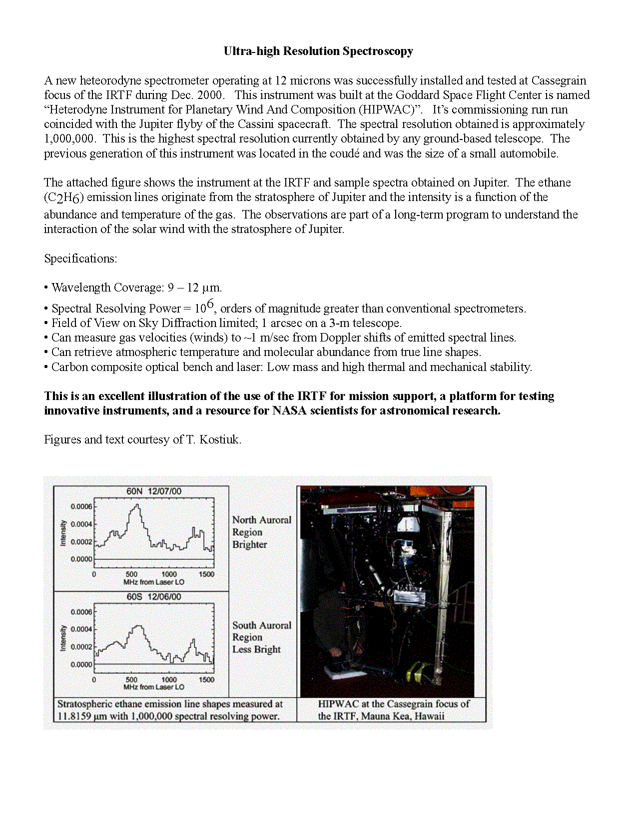 Ultra-high Resolution Spectroscopy