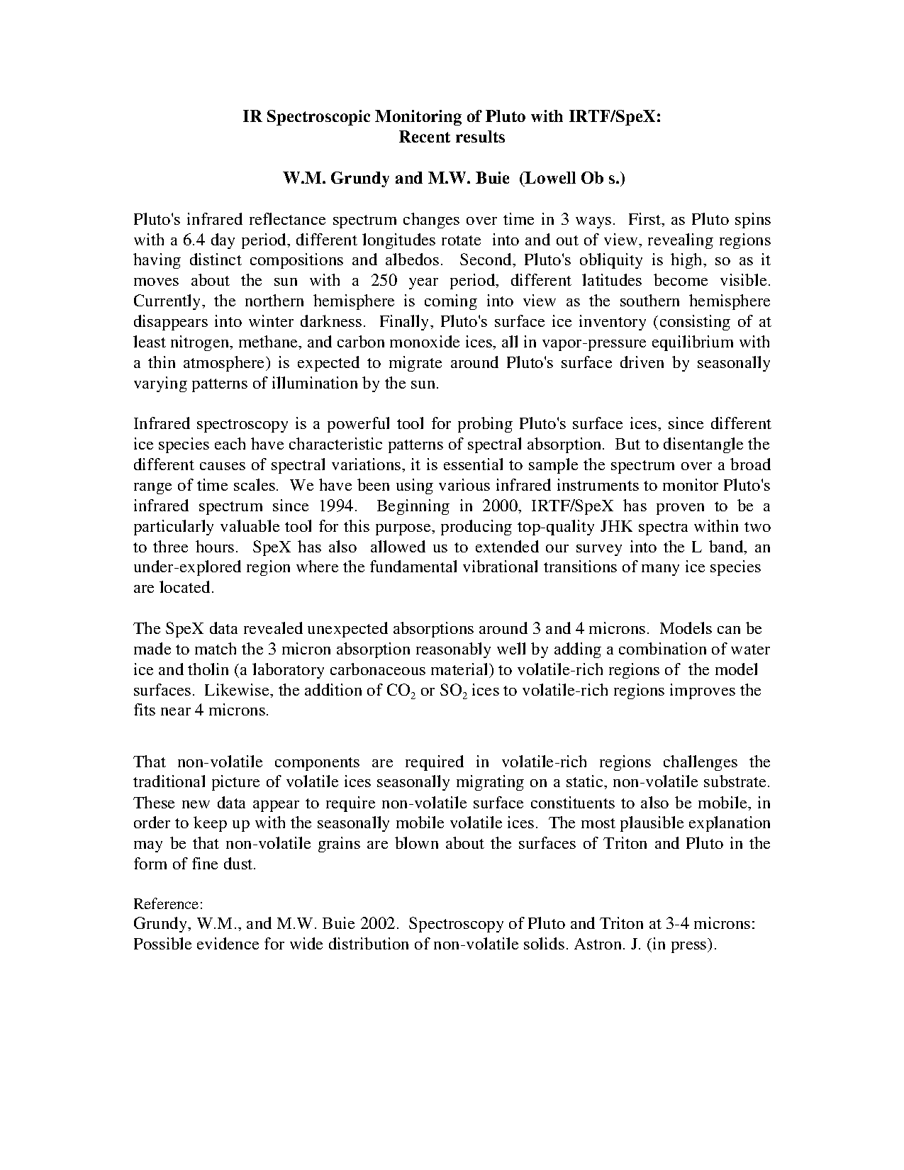IR Spectroscopic Monitoring of Pluto with IRTF/SpeX